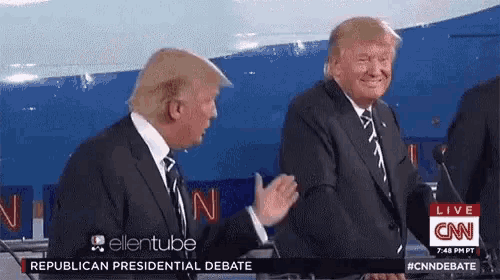 Self High Five Trump GIF - SelfHighFive Trump Winning GIFs