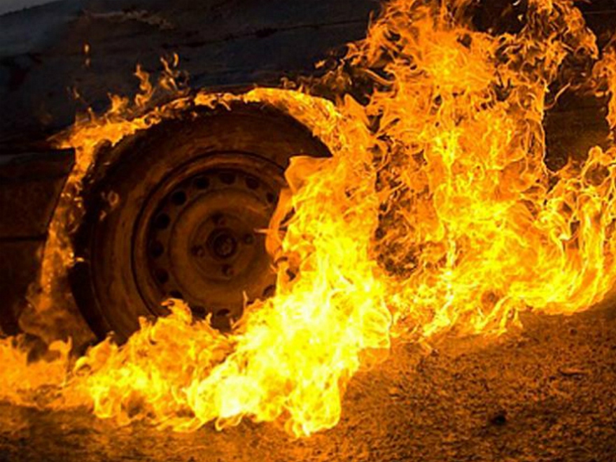 В Александровском районе воспламенился легковой автомобиль