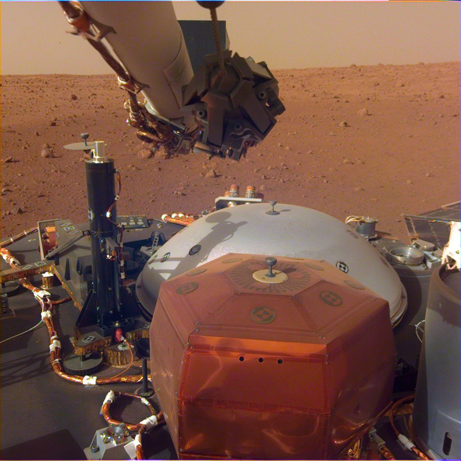 Зонд находится на марсианских равнинах под названием Elysium Planitia. Фото: NASA