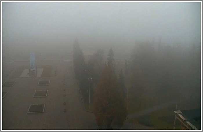 Сегодня утром Запорожье окутал сильный туман