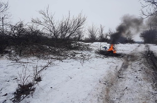 Тело хищника сожгли. Фото: ПроБердянск