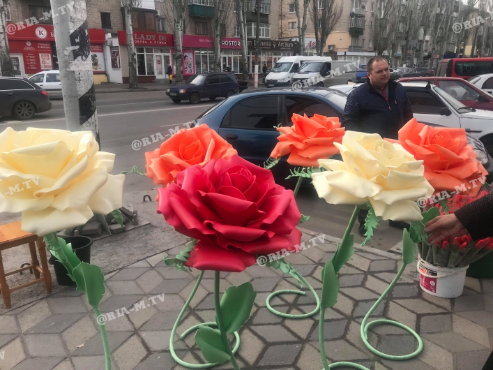 В Запорожской области к 8 марта продают огромные розы - фото