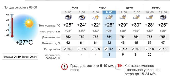 Погода в Запорожье на 25 июня. sinoptik.ua