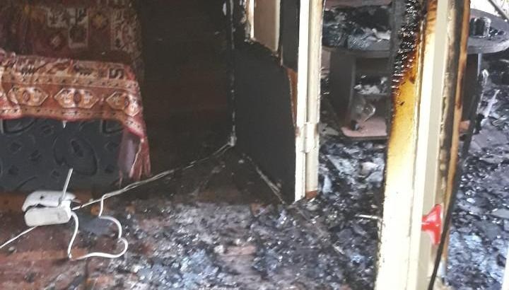 Мужчина сгорел в своей квартире. Фото: ГСЧС