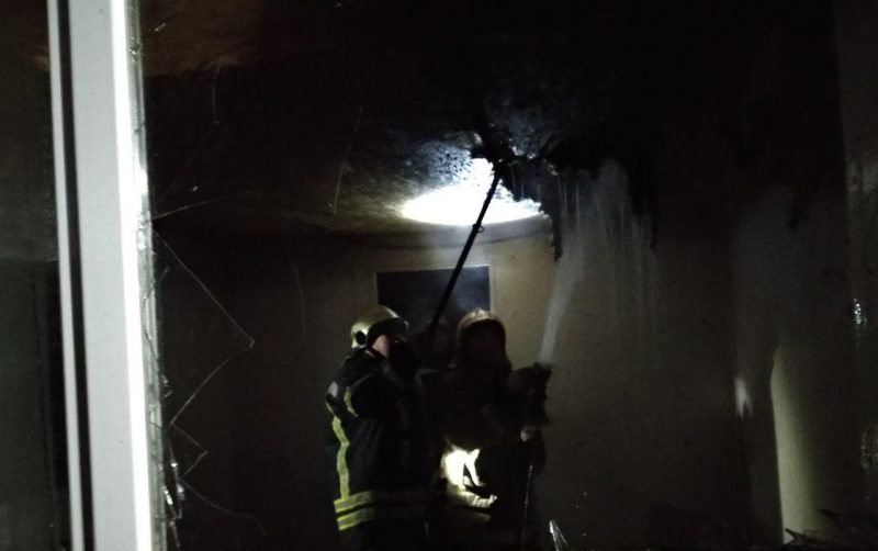 В Запорожской области более двадцати спасателей тушили пожар