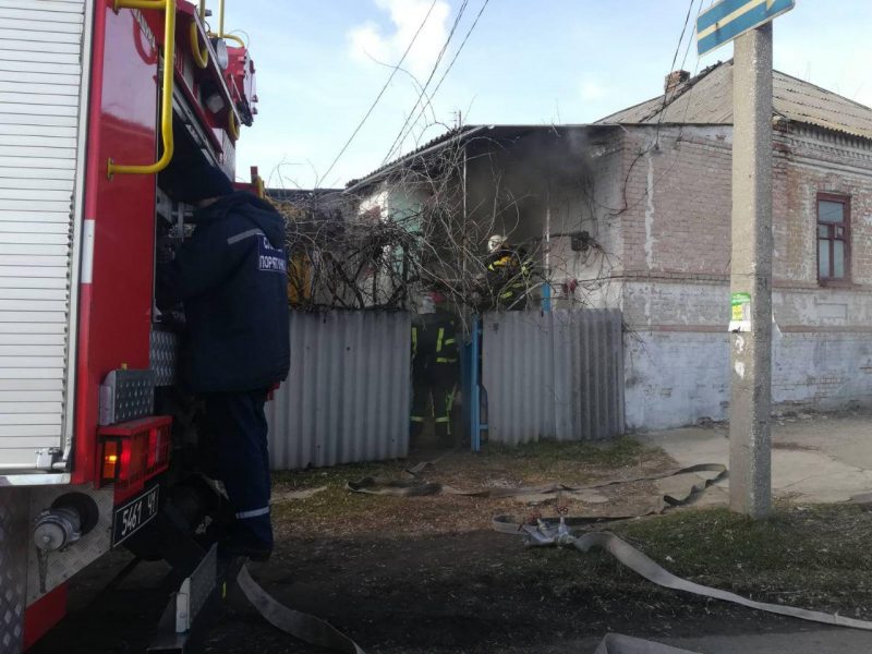 На улице Чернышевского в Мелитополе произошел пожар