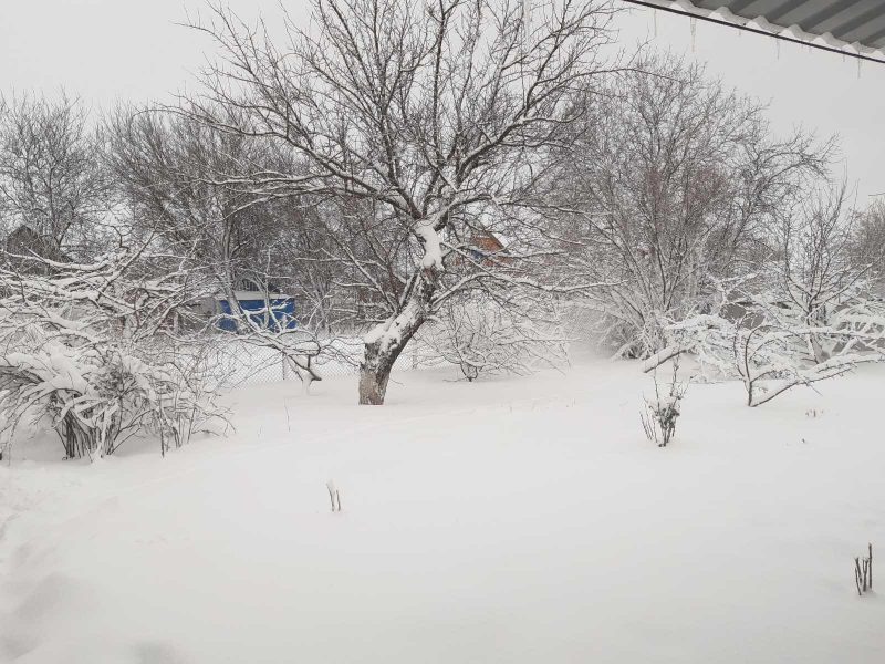 В некоторых районах Запорожском области снега насыпало по колено