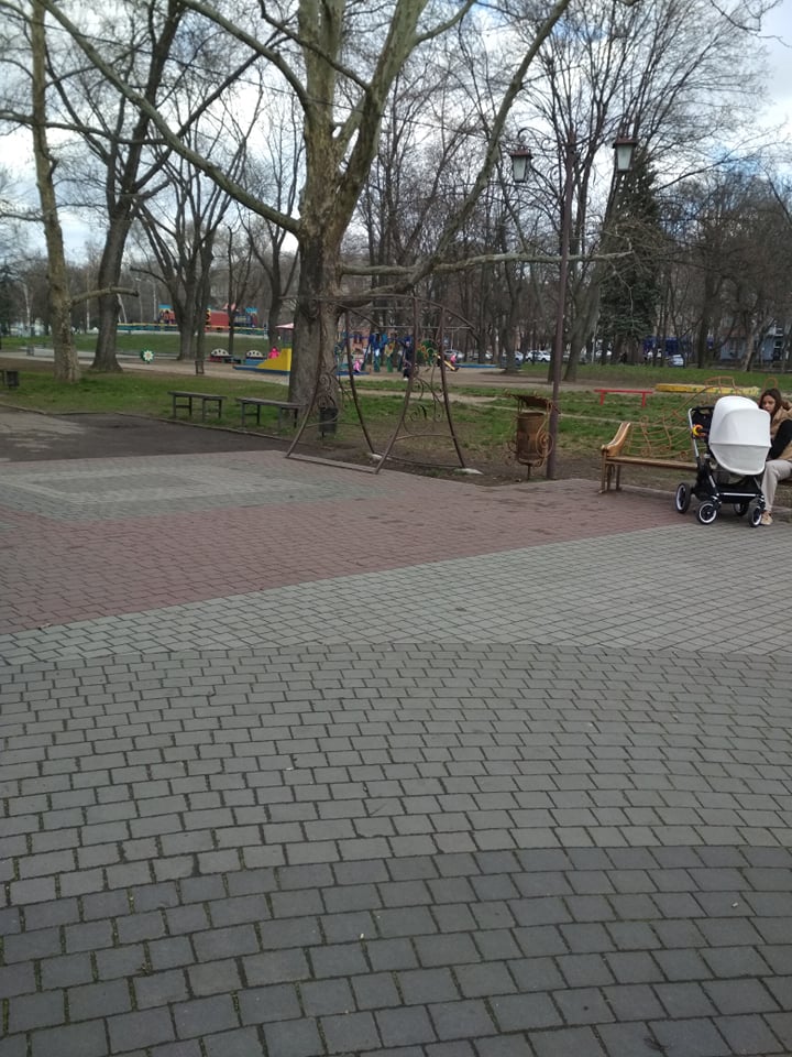 В парке Трудовой Славы сняли качели на Аллее выпускников