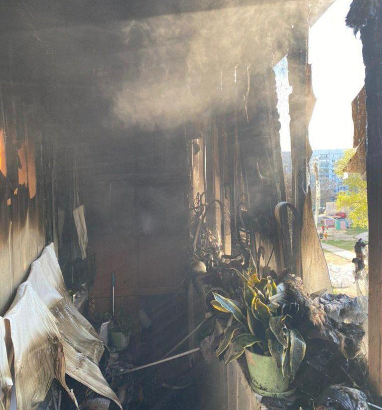 В Запорожской области горела квартира в многоэтажке