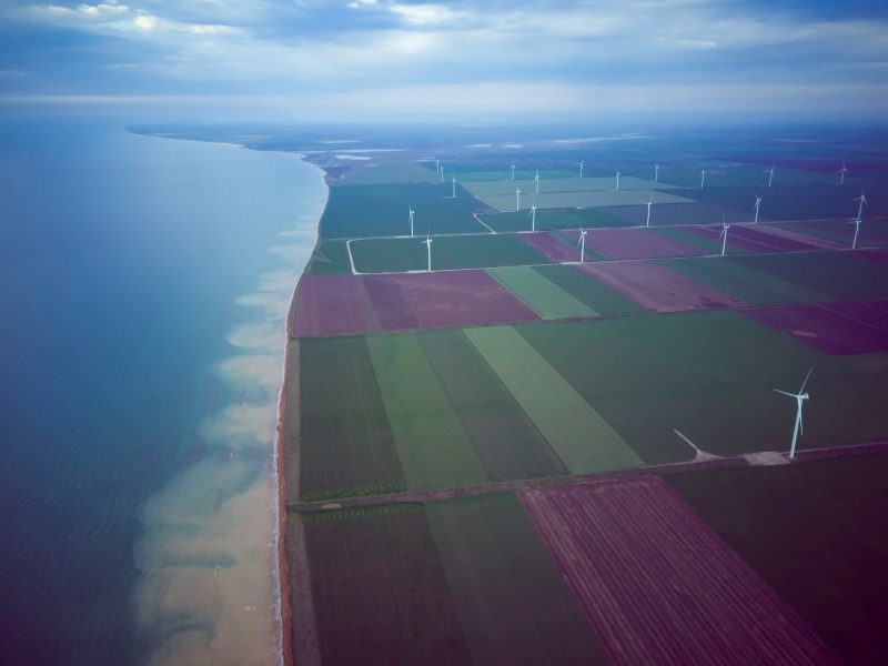 Запорожский фотограф показал, как выглядит с высоты самая мощная ветроэлектростанция в Украине - фото