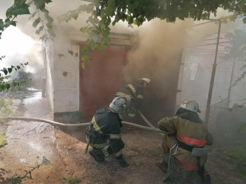 Пожар в Мелитополе