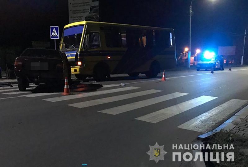 В Мелитополе произошло ДТП - легковушка столкнулась с автобусом
