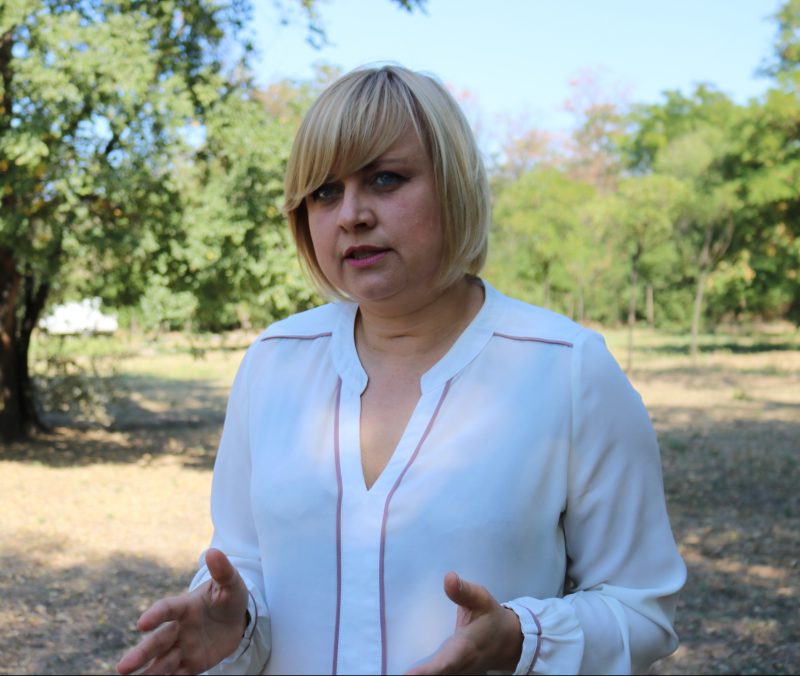 активистка Партии Порядок Юлия Погребняк 
