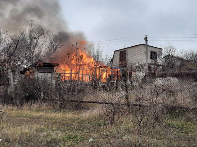 пожар на территории садового товарищества «Строитель» в селе Новослободка