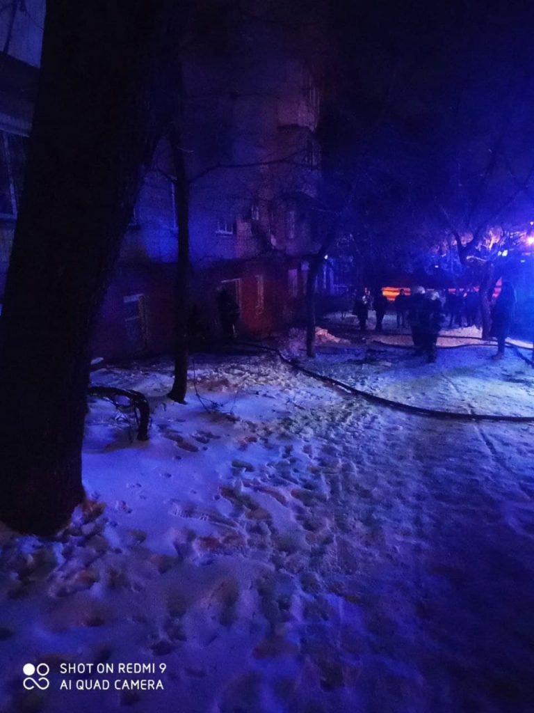 В Запорожье произошел пожар в доме № 1 по улице Яценко