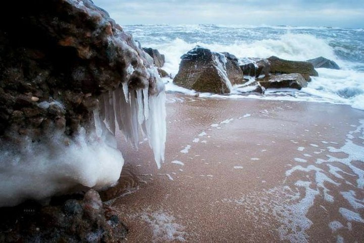 Азовское море замерзло