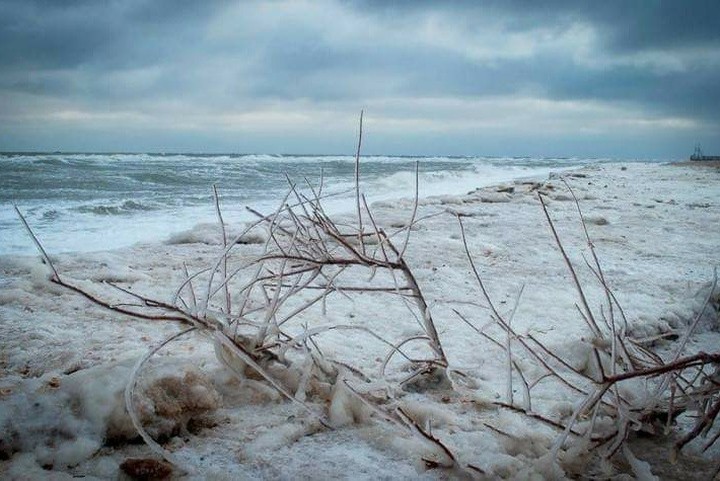 Азовское море замерзло