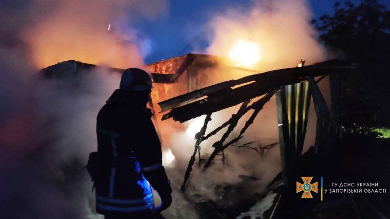 В Бердянске произошел пожар в дачном доме