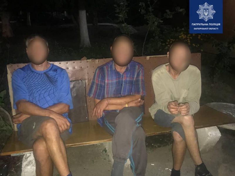 В Запорожье троих мужчин поймали на горячем за кражей кабеля
