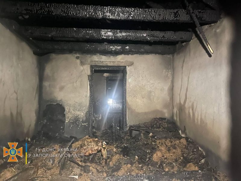 В Мелитопольском районе на пожаре в селе погиб хозяин дома