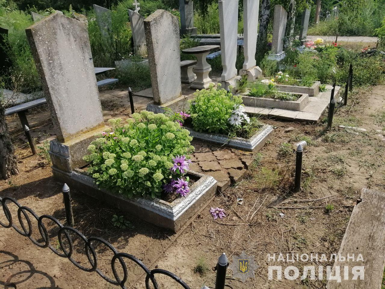 В Запорожской области мужчина надругался над могилами на кладбище (ФОТО)