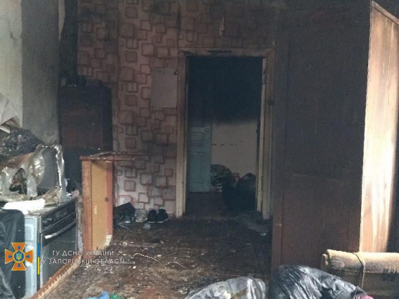 случился пожар в частном доме в Мелитополе