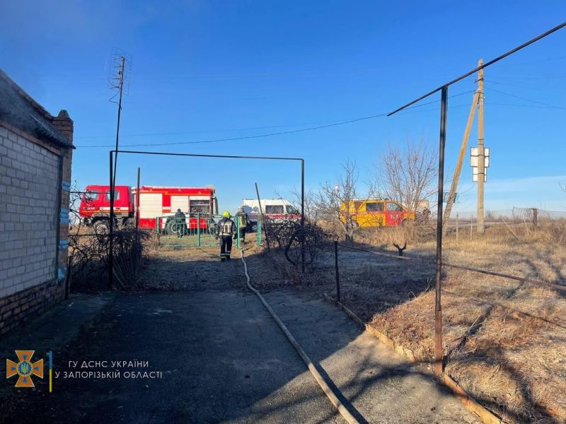 В Запорожской области на пожаре в частном доме погиб мужчина