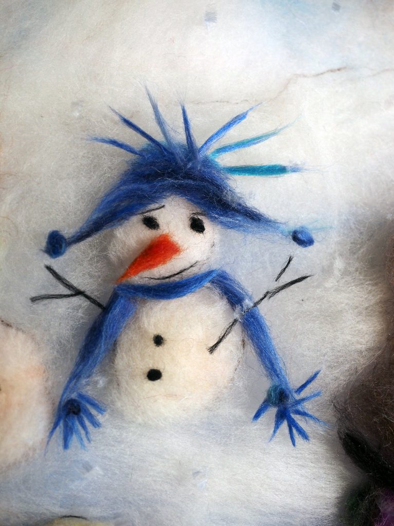 Запорожская фотохудожница Татьяна Аверина рисует снеговиков шерстью