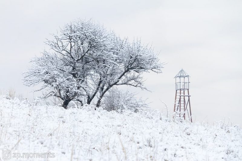 Серию фотоснимков автор назвал "сказочной зимой на Хортице"