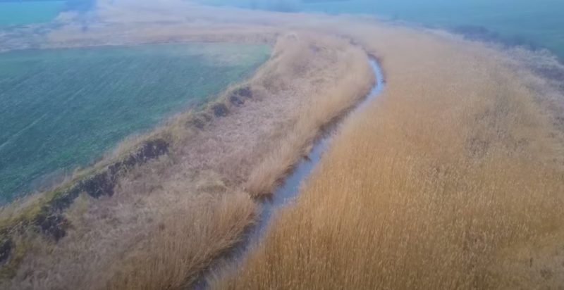 Как в Запорожской области с высоты птичьего полета выглядит река Молочная - видео 