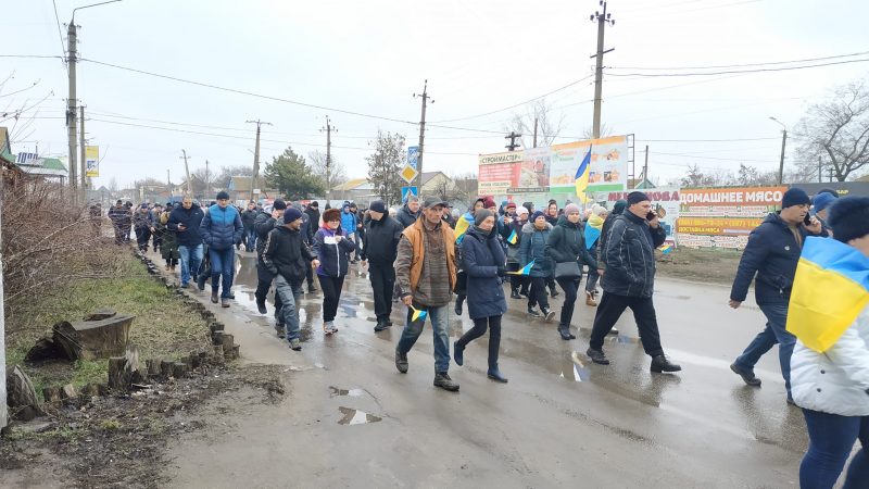 мирный митинг "Приморськ - це Україна"