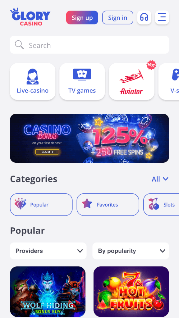 Glory casino